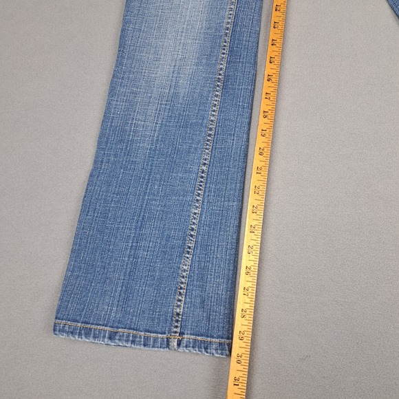 Y2K Southpole Jeans Womens 9 Low Rise Bootcut Light Blue Denim Patches Vintage‎ - Picture 11 of 13